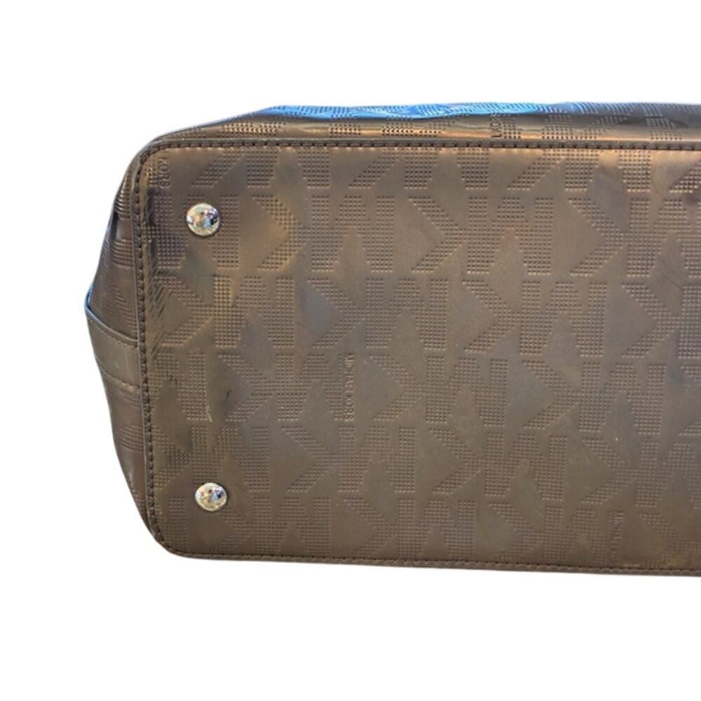 MICHAEL Michael Kors Metallic Gold Bronze Large Tote Bag Shoulder Logo Pattern - Picture 7 of 9